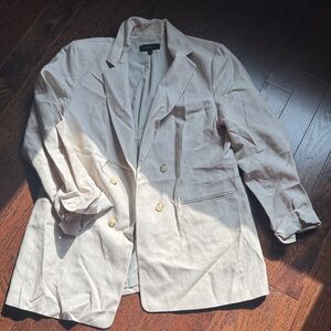 Talbots Cream Jacket with Gold Accents